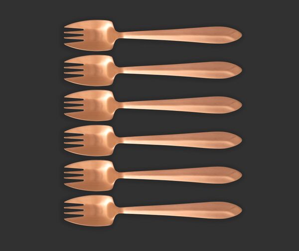 Splayd Black Label Rose Gold Satin Set/6