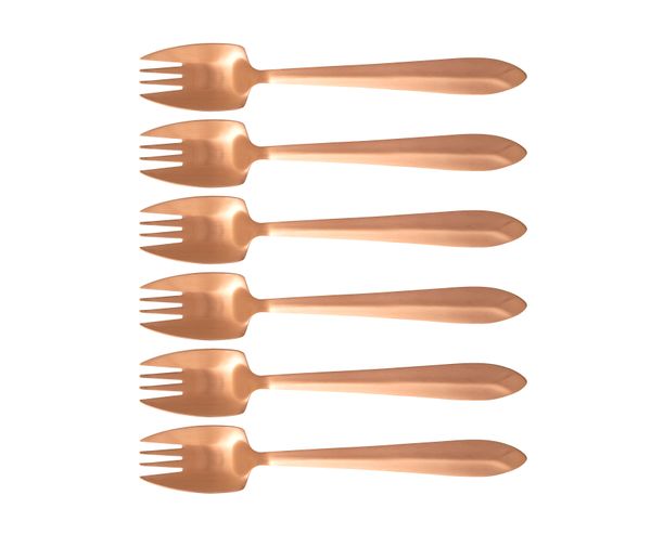 Splayd Black Label Rose Gold Satin Set/6