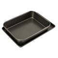 Bakemaster Bakeware Twin Pack (Roasting Pan/Oven Tray), 34 X 26 X 7Cm & 39 X 27 X 2Cm - Non-Stick image 0