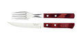 Tramontina Churrasco Steak Knife Polywood Traditional Steak Set Red 12pc image 0