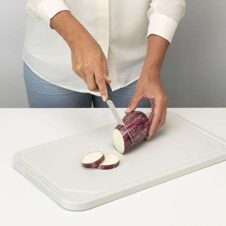 Brabantia Chopping Board Plus Serving Tray Large, Tasty+ - Light Grey image 1