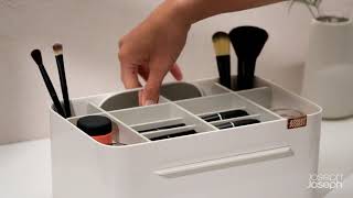 Joseph Joseph Viva Large cosmetic organiser with removable mirror - Shell image 7