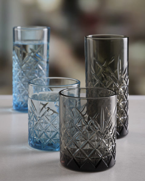 Pasabahce Timeless Double Old Fashioned Blue 345ml - Set 4 Clearance image 1
