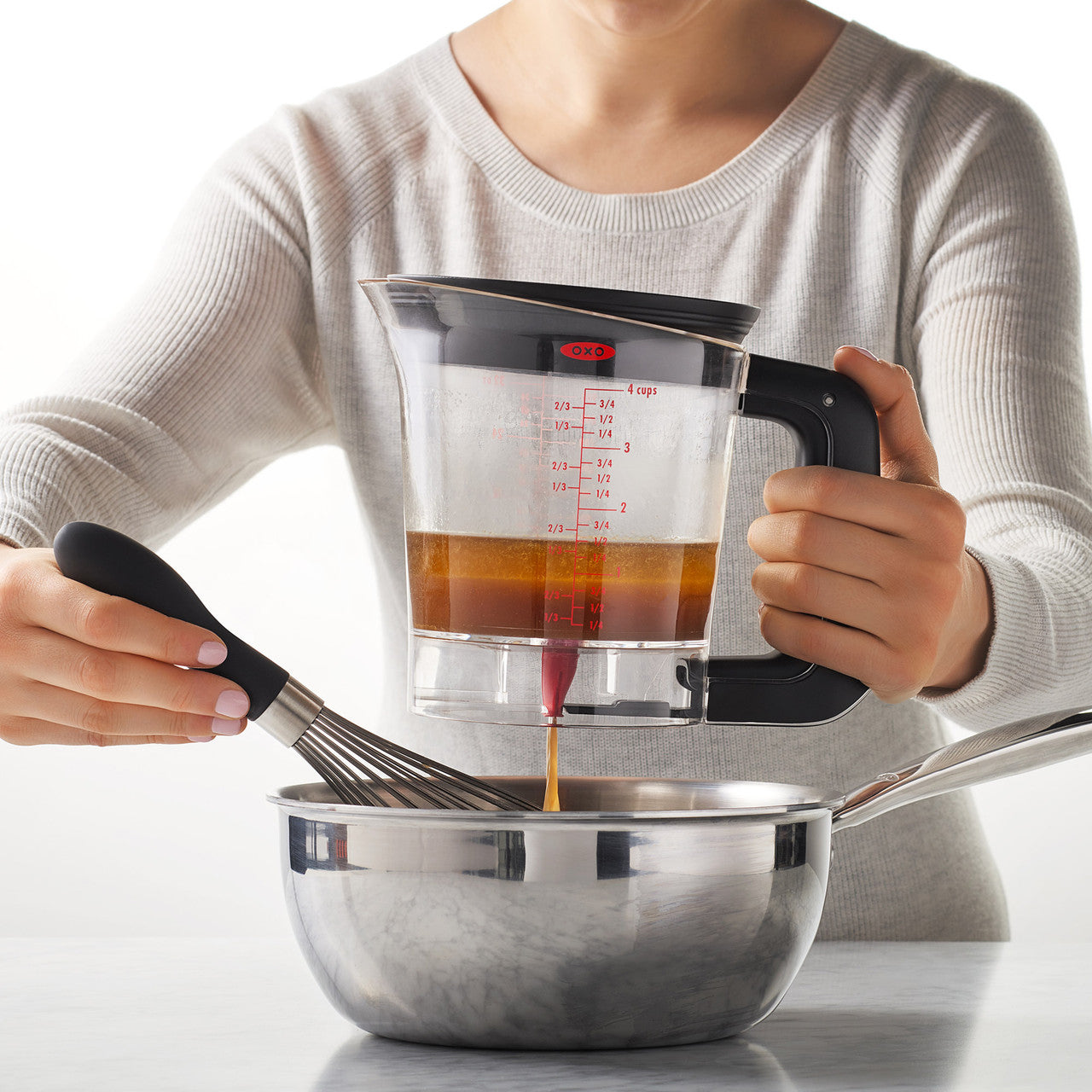 Oxo Good Gravy Fat Separator ? 4 Cup / 1 L image 4