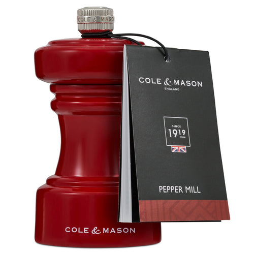 Cole & Mason Hoxton Red Gloss Pepper Mill 104mm image 1