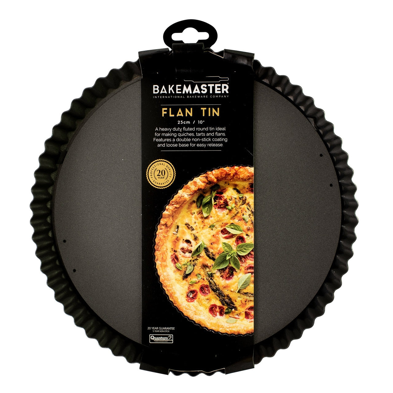 Bakemaster Loose Base Rnd Flan/Quiche Pan, 25? X 3.5Cm - Non-Stick image 2