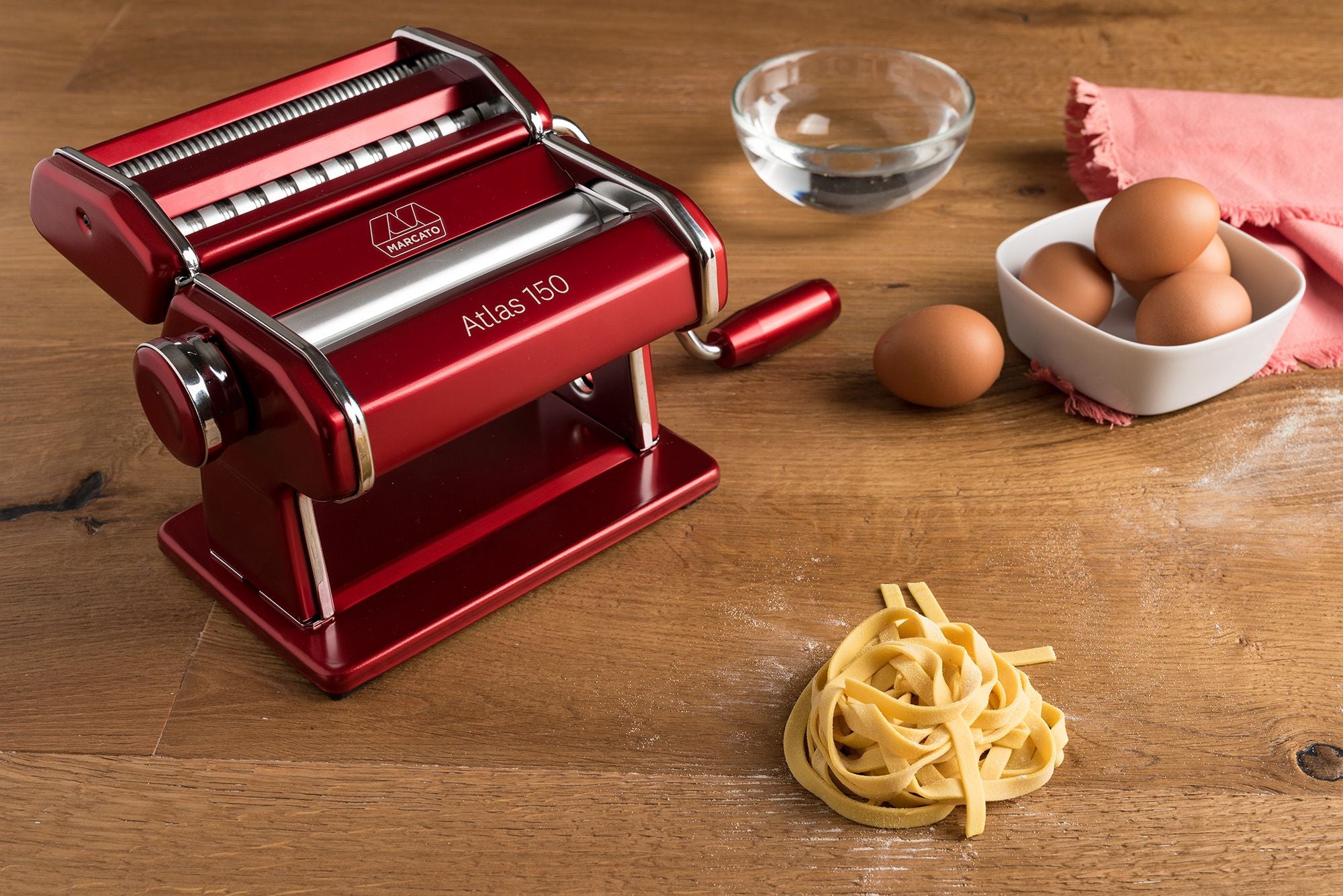 Marcato Atlas 150 Design Pasta Machine - Red image 1