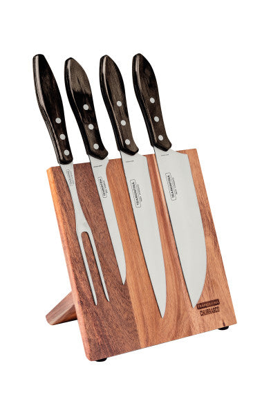Tramontina Churrasco Barbecue Knife Block 5 Piece - Brown image 0