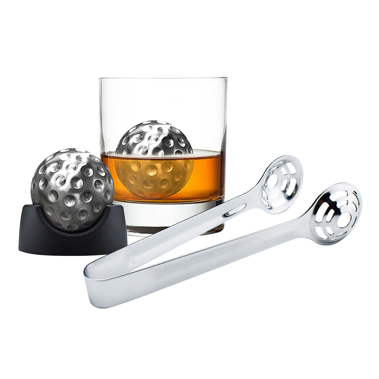 Avanti Ice Golf Ball Set With Tongs - Trays And Velvet Pouch In Magnetic Gift Box image 0