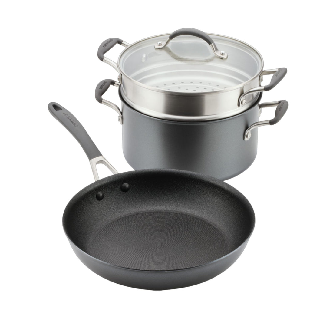 Circulon ScratchDefense A1 Nonstick Induction 3 Piece Cookware Set image 0