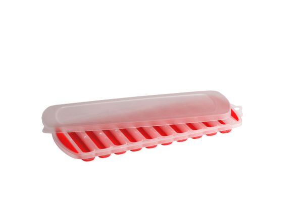 Cuisena Silicone Ice Cube Tray with Lid - Red image 1