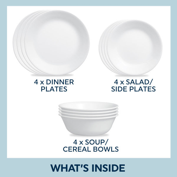 Winter Frost White Vitrelle 12pc Set image 4
