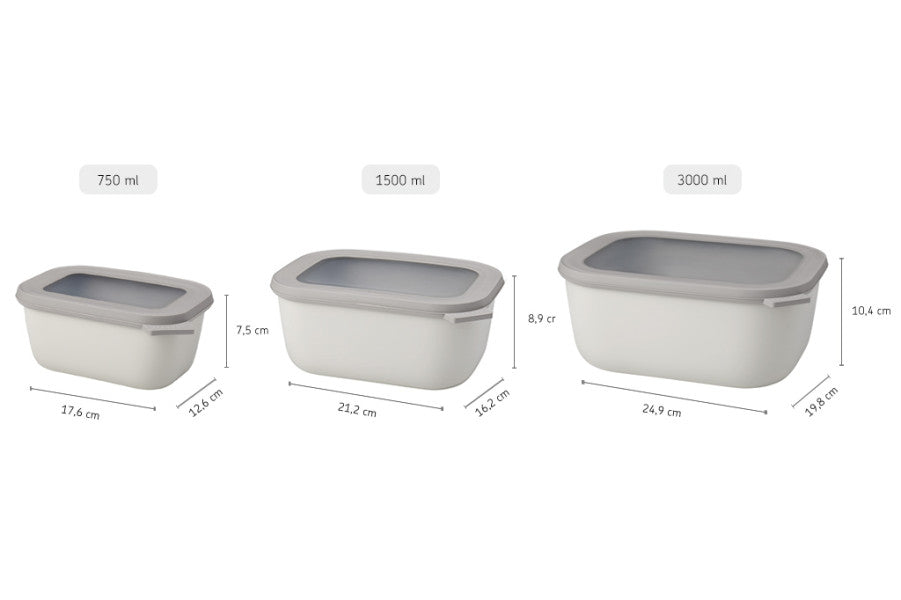 Cirqula Rectangle Large Set 3 Piece Nordic White image 2
