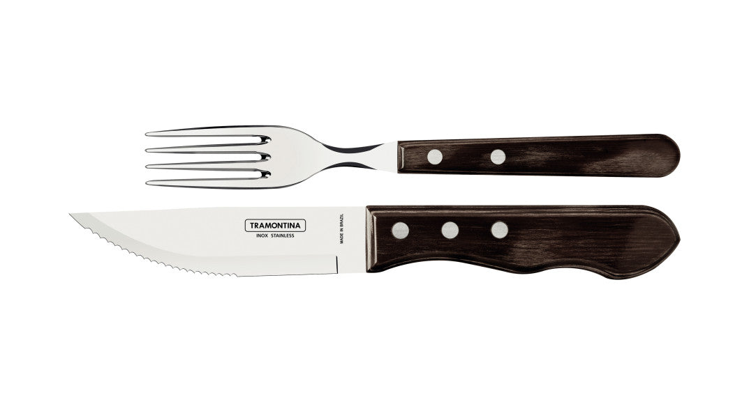 Tramontina Churrasco Jumbo Steak Cutlery 12 Piece Set - Brown image 0