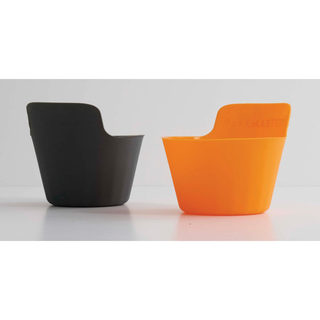 Bakemaster Silicone Baking Cups Set of 12 7 x 4cm Orange/Grey image 4