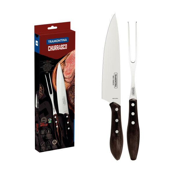 Tramontina Churrasco Barbecue Set Polywood 2 Piece Set image 1