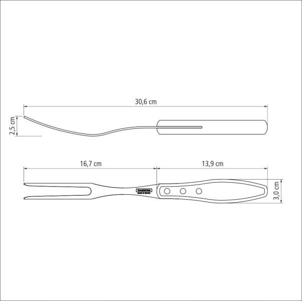 Tramontina Polywood Carving Fork 30cm image 2