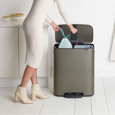 Brabantia Bo Pedal Bin 2 X 30 Litre - Platinum image 3