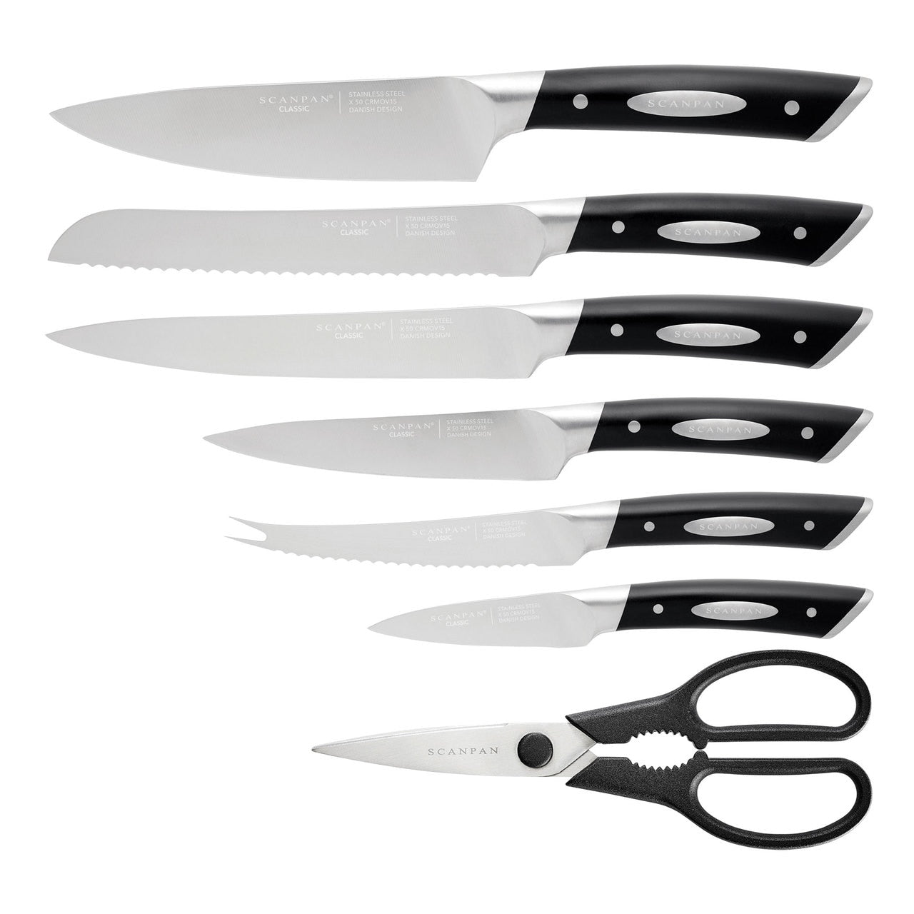 Scanpan Classic 8 Piece Knife Block Set image 1