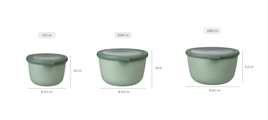Cirqula Round 3-Piece Large Set Nordic Sage image 2
