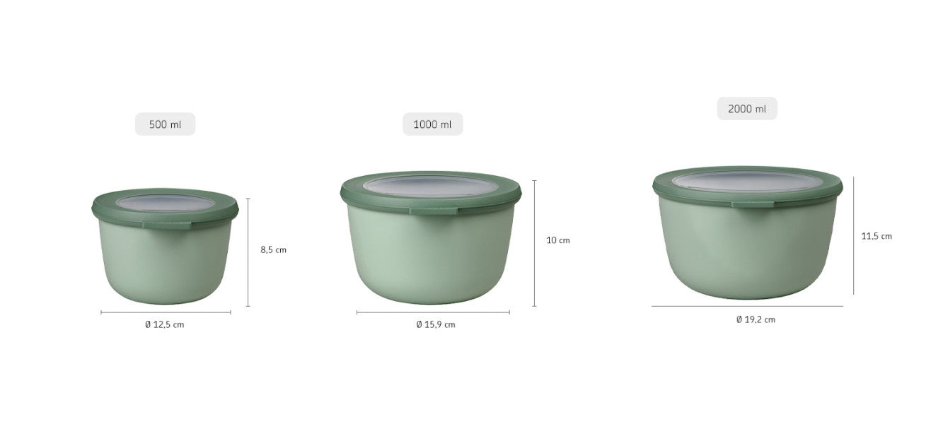 Cirqula Round 3-Piece Large Set Nordic Sage image 2