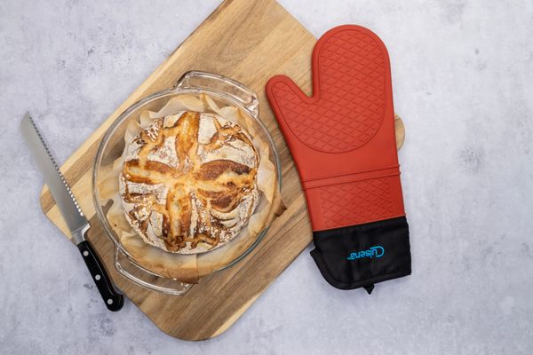 Cuisena Silicone & Fabric Oven Glove - Red