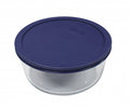 Pyrex Simply Store 7 Cup Round Container with Blue Lid image 0
