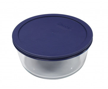 Pyrex Simply Store 7 Cup Round Container with Blue Lid image 0