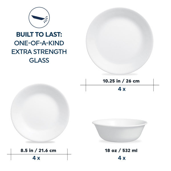 Winter Frost White Vitrelle 12pc Set image 3