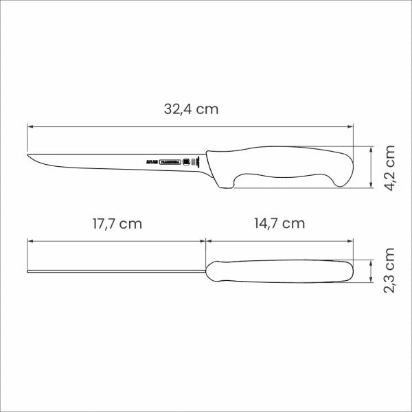 Tramontina Professional Master Black Boning Knife, 7", 18cm image 2