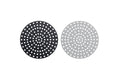 Cuisena Air Fryer Silicone Round Mat Black & Grey 19.5cm Set/2