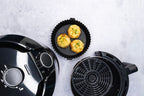 Cuisena Air Fryer Silicone Round Mat Black & Grey 19.5cm Set/2