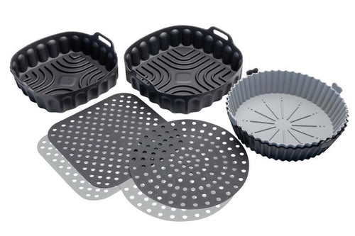 Cuisena Air Fryer Silicone Square Basket Black 21cm