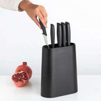 Brabantia Knife Block Plus Knives Tasty+ - Dark Grey image 1