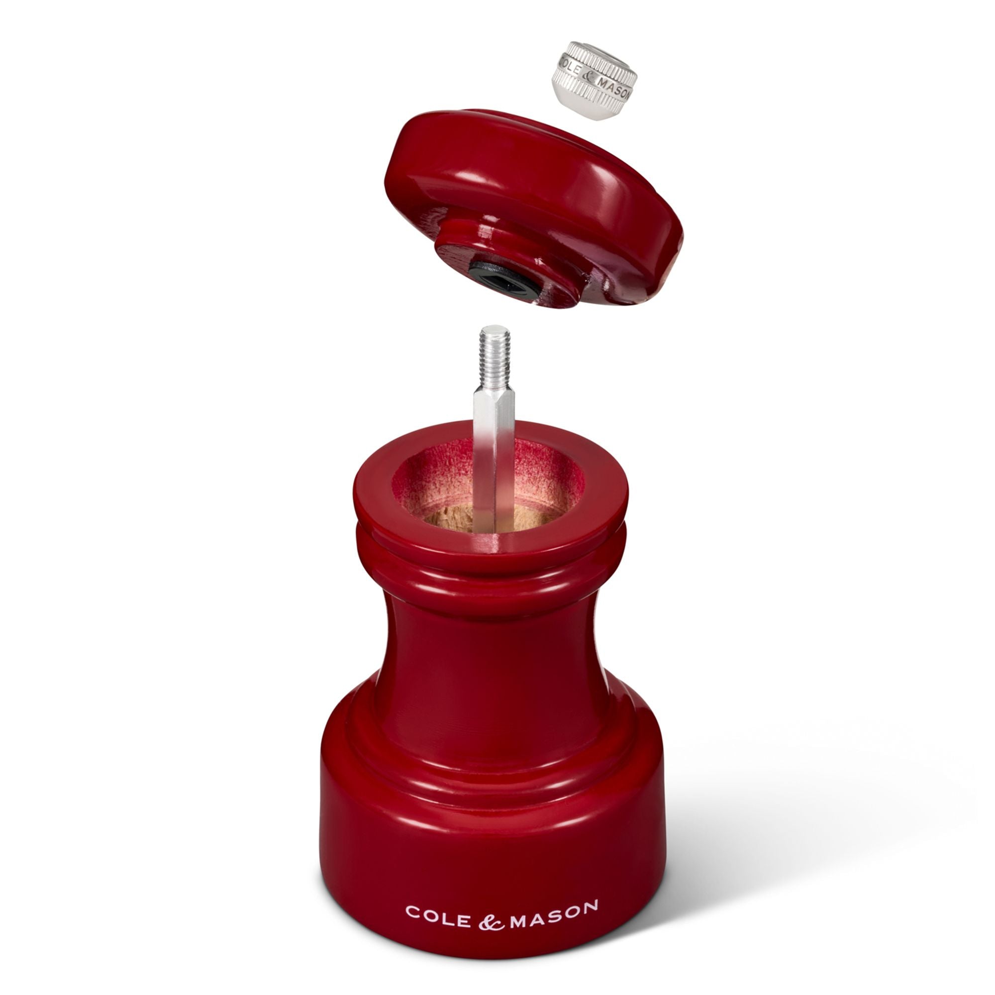 Cole & Mason Hoxton Red Gloss Salt Mill 104mm image 2