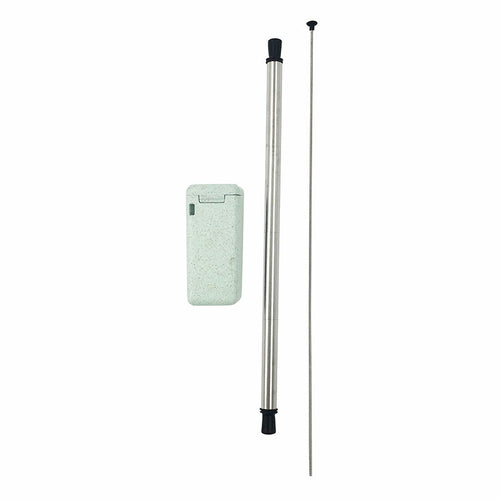 Avanti Folding Stainless Steel Straw In Box With Cleaning Brush - Mint image 0