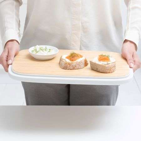 Brabantia Nic Bread Bin Light Grey image 2
