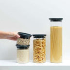 Brabantia Stackable Jar 1.9 Litre, Glass - Dark Grey image 1