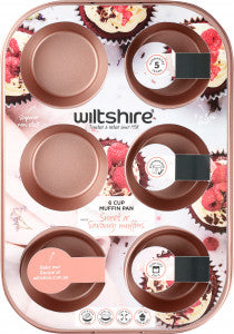 Wiltshire Rose Gold Muffin Pan 6 Cup image 0