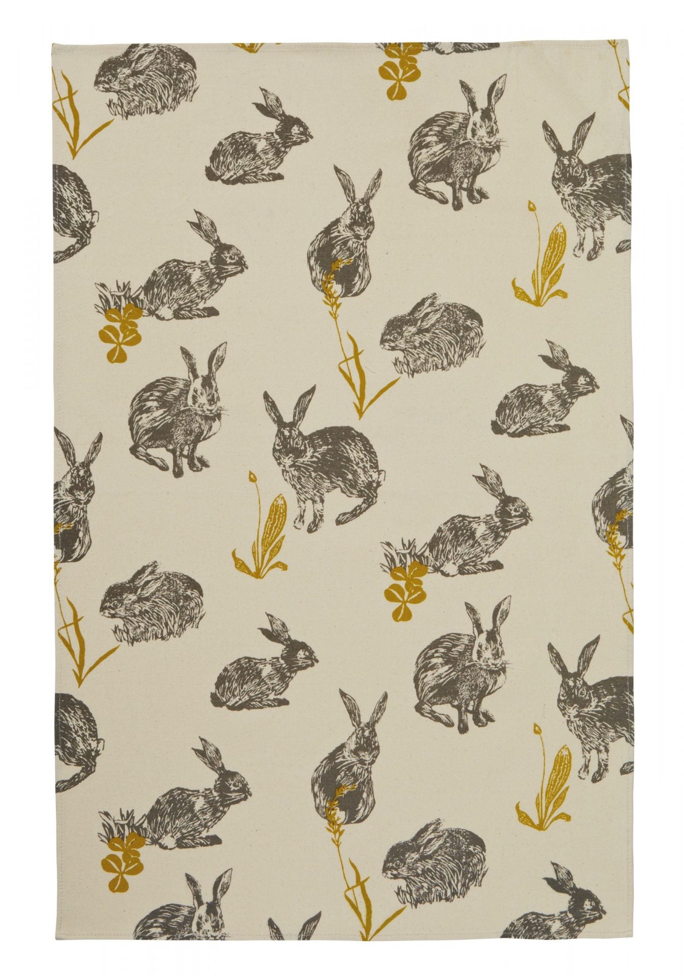 Ulster Weavers Cotton Tea Towel Block Print Rabbits image 0