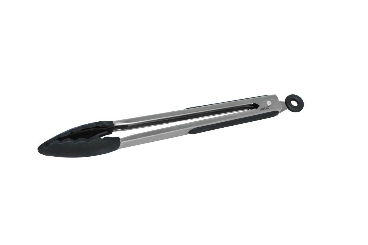 Avanti Silicone Tongs With Stainless Steel Handle 30Cm - Black image 0