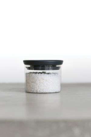 Brabantia Stackable Jar 0.3 Litre, Glass - Dark Grey image 1