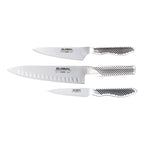 Global Classic 3 Piece Knife Set with Fluted Cooks Knife image 0