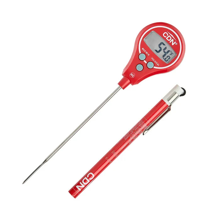 CDN Proaccurate Lollipop Digital Thermometer Thin Tip Field Calibratable Red image 0
