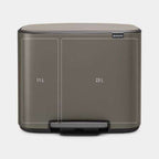 Brabantia Bo Pedal Bin 11 + 23 Litre - Platinum image 1