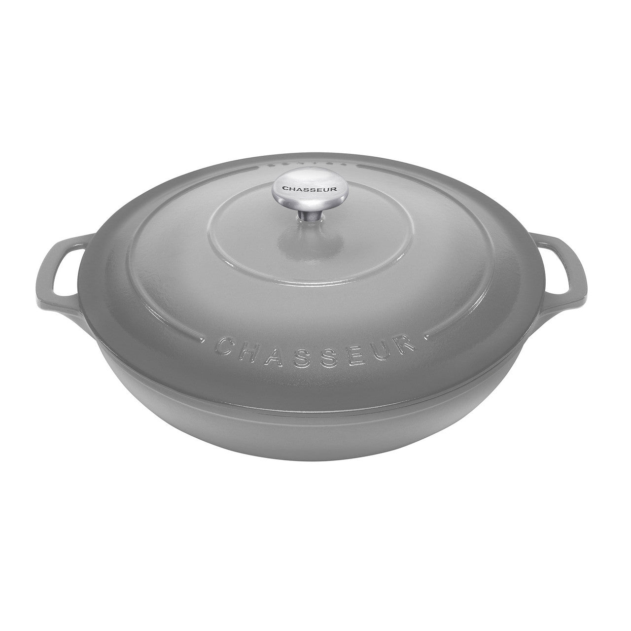 CHASSEUR LOW ROUND CASSEROLE 30CM/2.5 CELESTIAL GREY image 0