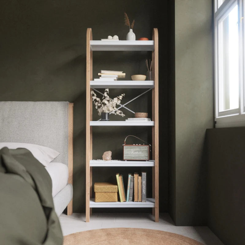 Umbra Bellwood 5-Tiered Freestanding Shelf - White-Natural image 1