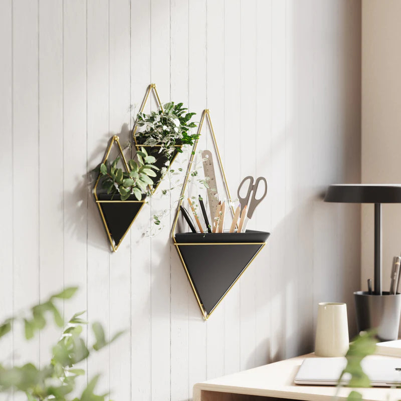 Umbra Trigg Wall Display - Black-Brass image 1