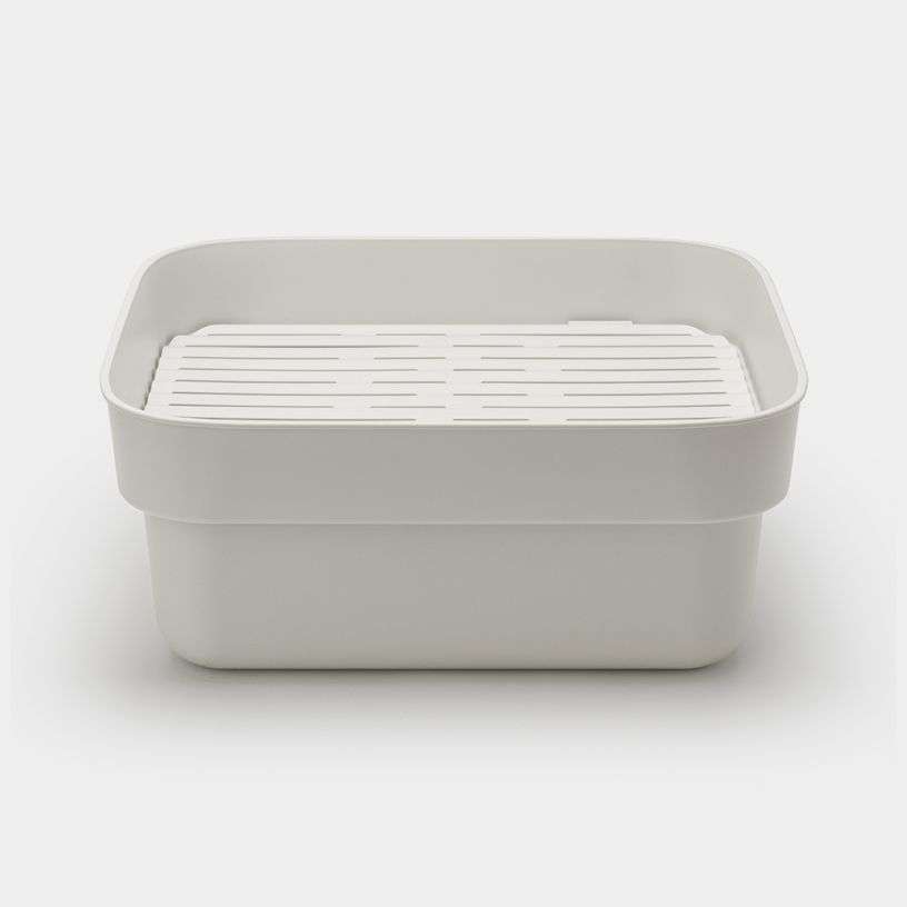 Brabantia Washing Up Bowl With Drying Tray Light Gray image 0
