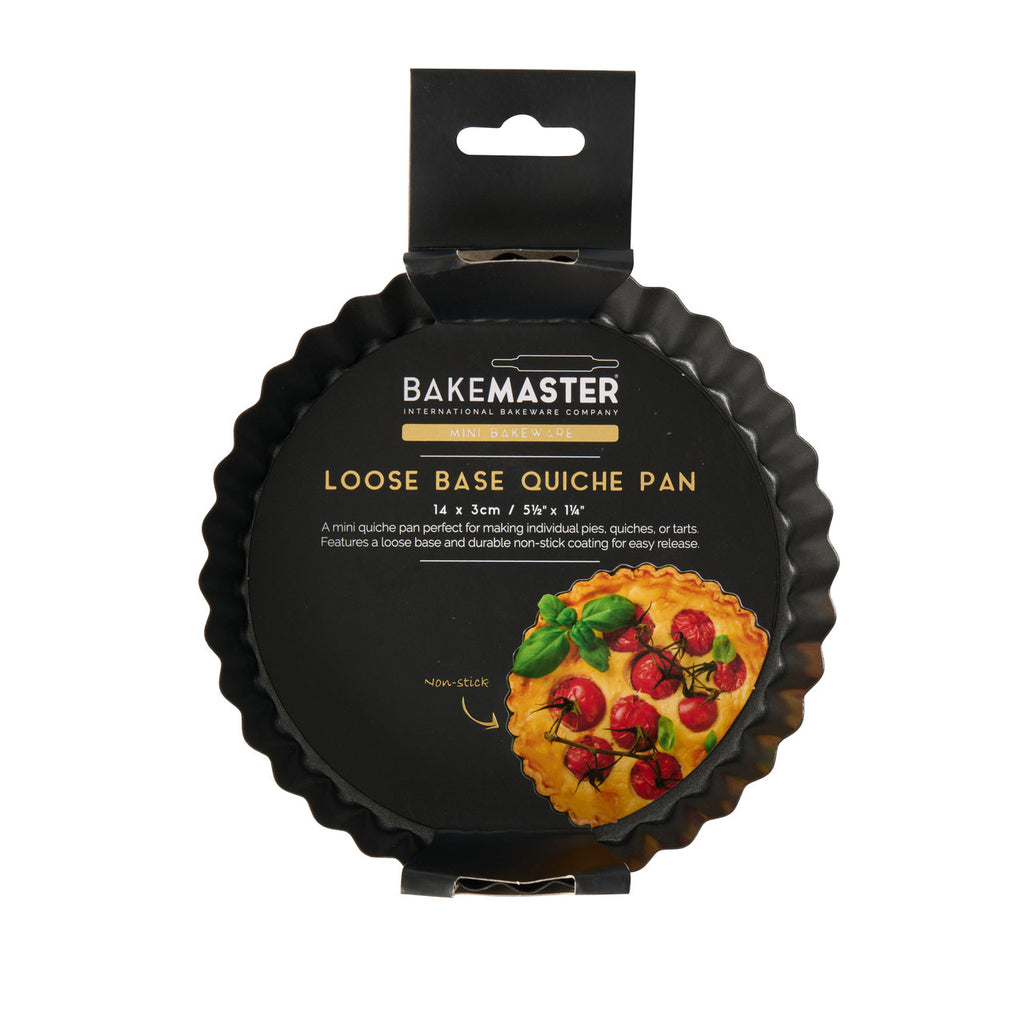 Bakemaster Loose Base Quiche Pan 14 x 3cm - Non-stick image 3